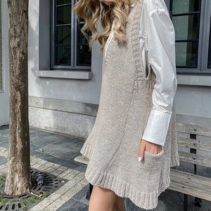NEVER WORN V neck sweater vest dress